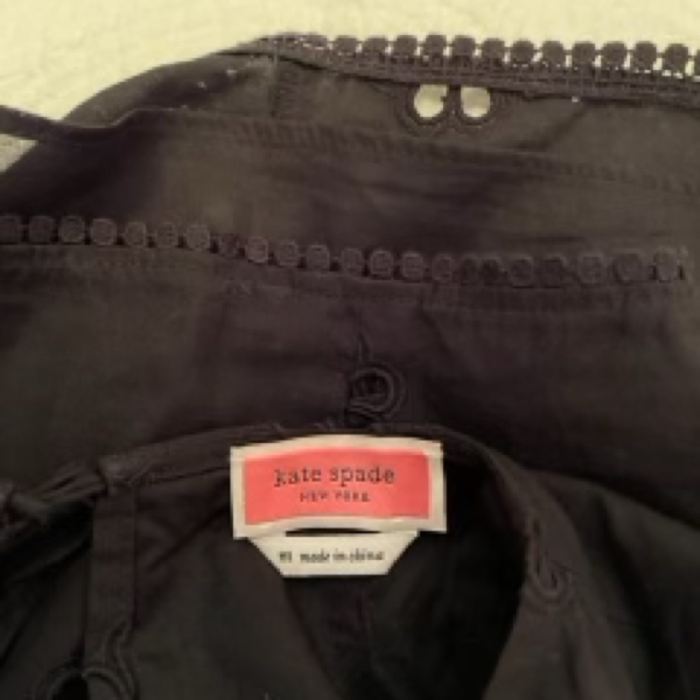 Kate Spade Clover Eyelet Ruffle Sleeve Shell - Picture 6 of 7